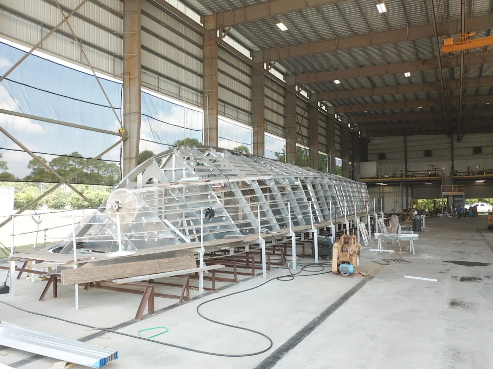 Hull #1774 San Jacinto – Houston Pilots pilot boat under construction